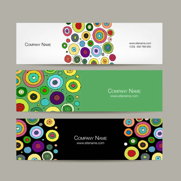 Banners design, círculos abstratos —  Vetores de Stock