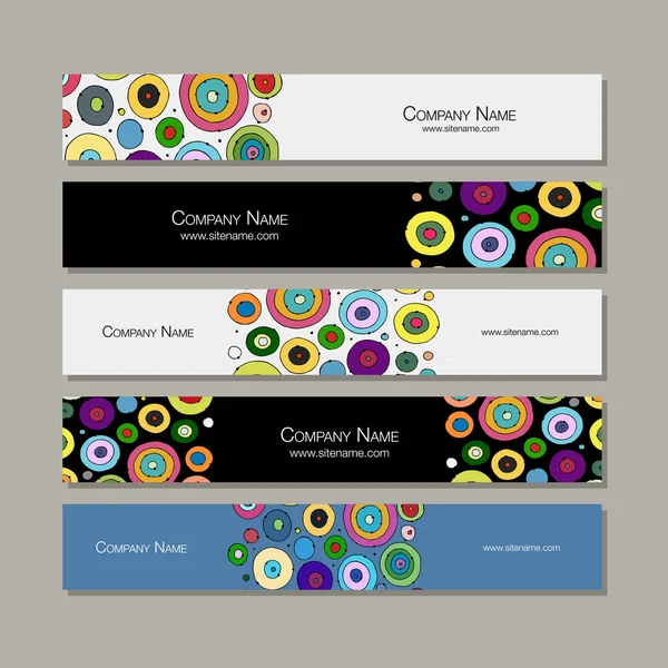 Diseño de banners, círculos abstractos — Vector de stock