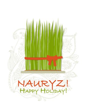 Nevruz tatil. Tasarımınız için tebrik kartı