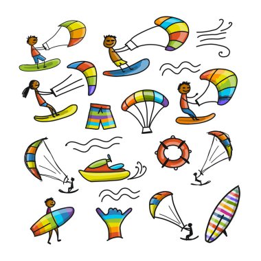 Kiteboarding, tasarımınız için kroki