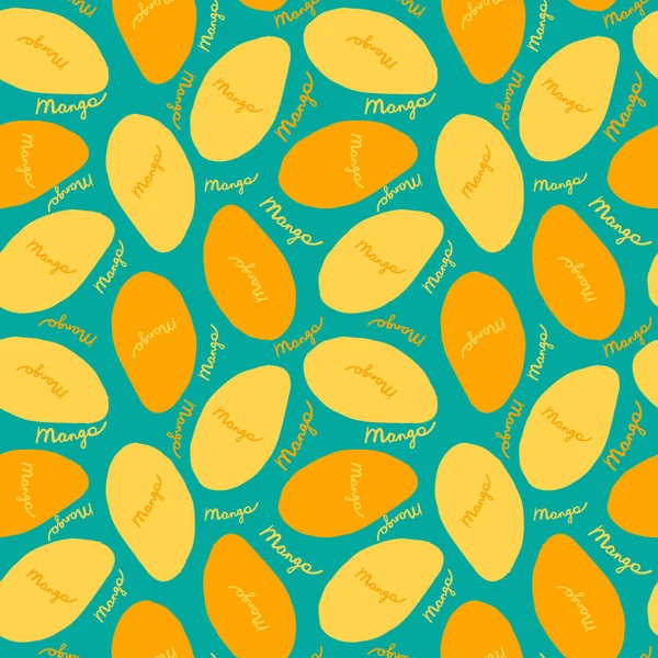 Mango, patrón sin costuras para su diseño — Vector de stock
