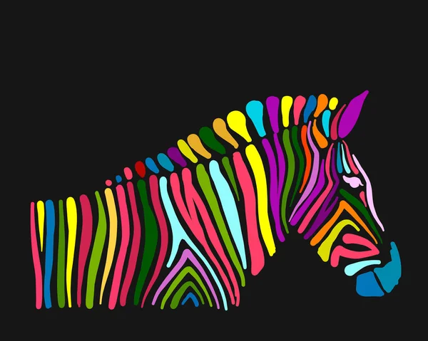Zebra, sketch for your design — Stock Vector