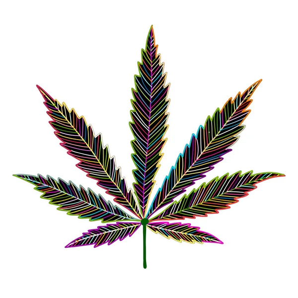 Cannabis blad, schets voor uw ontwerp — Stockvector