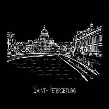 Saint Petersburg, Rusya. Tasarımınız için kroki