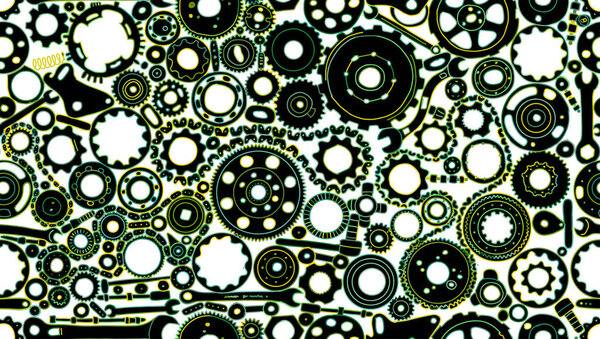 Автозапчасти и шестерни, бесшовный узор для Вашего дизайна
