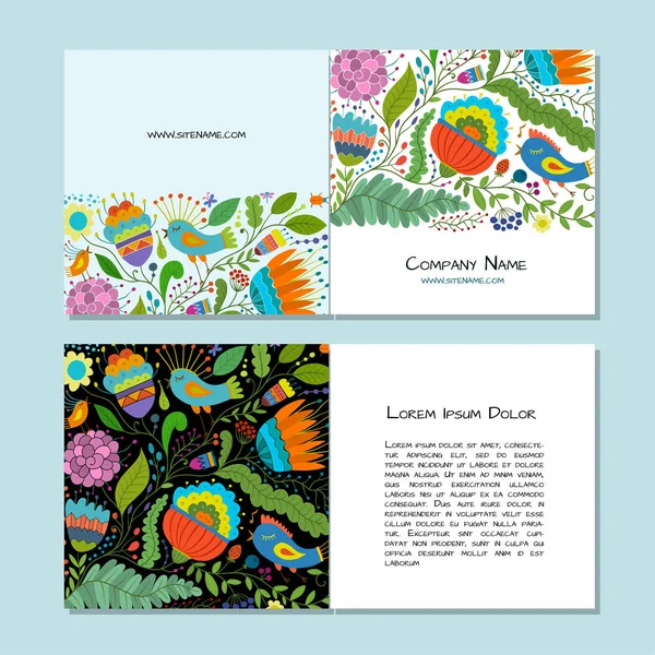 Дизайн поздравительных открыток, цветочный фон — стоковый вектор