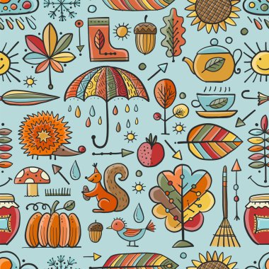 Sonbahar koleksiyonu, tasarımınız için pürüzsüz desen