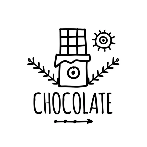 Chocolate, signo de arte para tu diseño — Archivo Imágenes Vectoriales