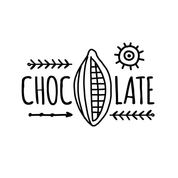 Σοκολάτα, πινακίδα τέχνης για το σχέδιό σας — Διανυσματικό Αρχείο