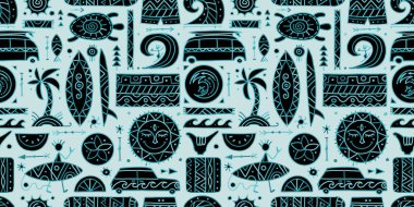 Kusursuz sörf şekli. Tasarımın için kabile elementleri