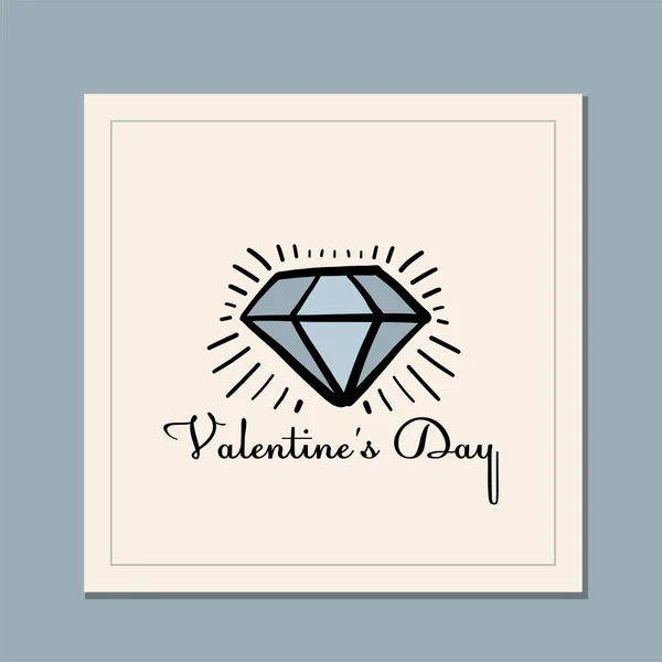 Valentijnsdag wenskaart ontwerp. Liefde en Bruiloft Kunst — Stockvector