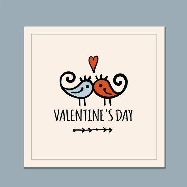 Sevgililer Günü tebrik kartı tasarımı. Aşk ve Düğün Sanatı — Stok Vektör