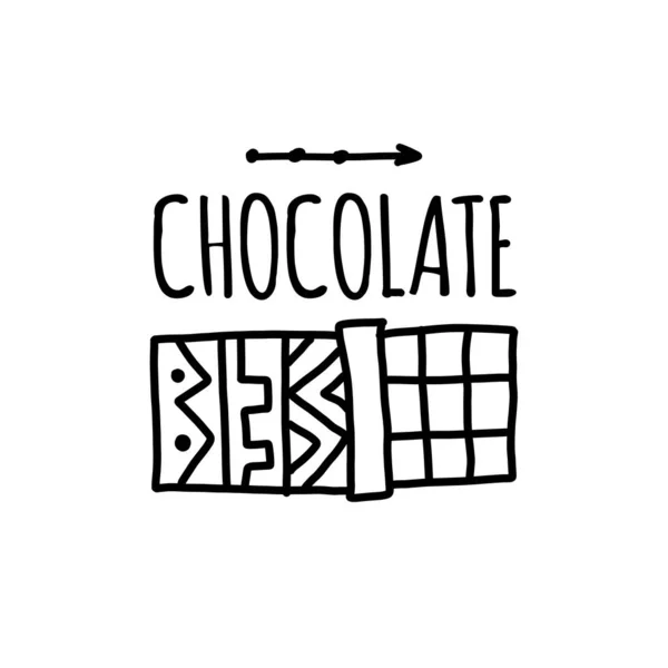 Schokolade, Kunstzeichen für Ihr Design — Stockvektor