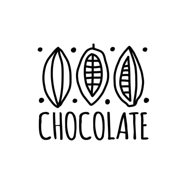 Chocolate, art sign for your design — Stock Vector