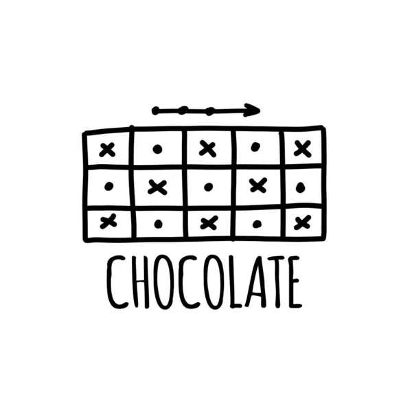 Chocolate, signo de arte para tu diseño — Vector de stock