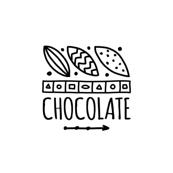 Chocolate, sinal de arte para o seu design — Vetor de Stock