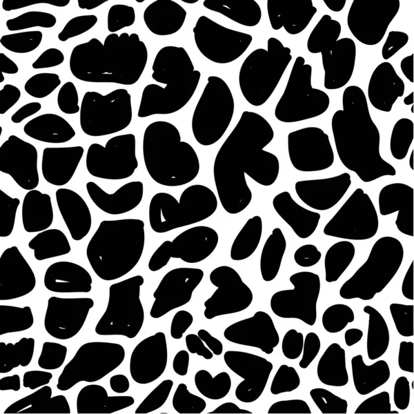 Animal print fekete-fehér, zökkenőmentes minta a design — Stock Vector