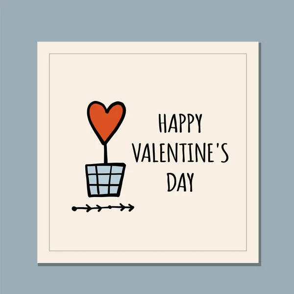 Diseño de tarjetas de felicitación del día de San Valentín. Amor y Boda Arte — Vector de stock