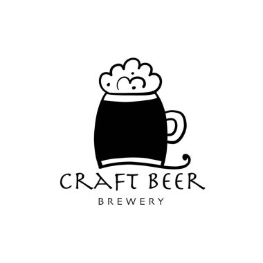 Bira evi, bar, bar, bira şirketi, bira fabrikası, taverna, taproom, meyhane, birahane, birahane, restoran için logo tasarım şablonu