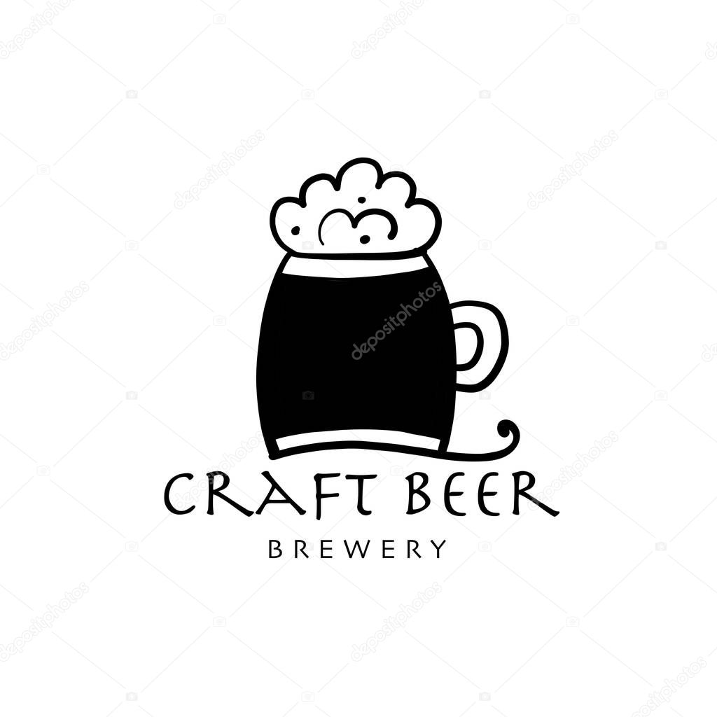 Logo design template for beer house, bar, pub, brewing company, brewery, tavern, taproom, alehouse, beerhouse, dramshop, restaurant