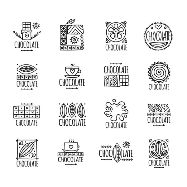 Chocolate, colección de iconos para tu diseño — Archivo Imágenes Vectoriales