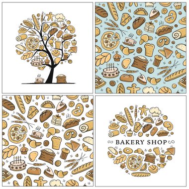 Fırın seti, logo ve desen tasarımınız için