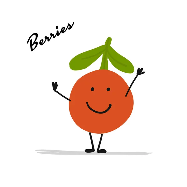 Berry, personaggio divertente per il tuo design — Vettoriale Stock