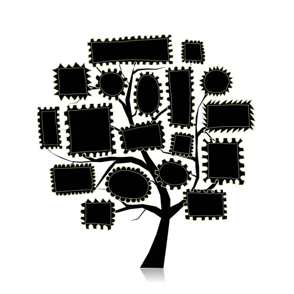 Post arbre de timbre pour votre conception — Image vectorielle