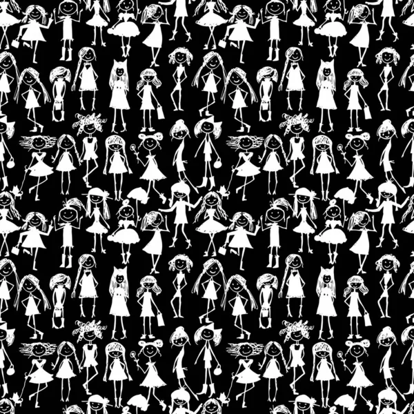 Fashion girls, seamless pattern for your design