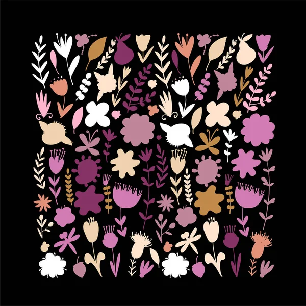 Cadre floral pour votre design — Image vectorielle