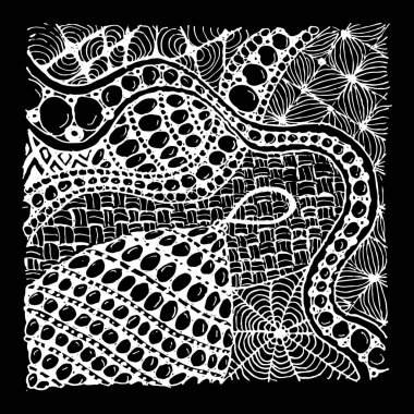 Zentangle süsleme, tasarım için kroki