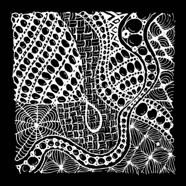 Zentangle süsleme, tasarım için kroki