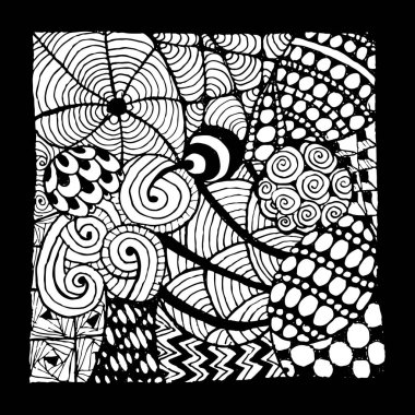 Zentangle süsleme, tasarım için kroki
