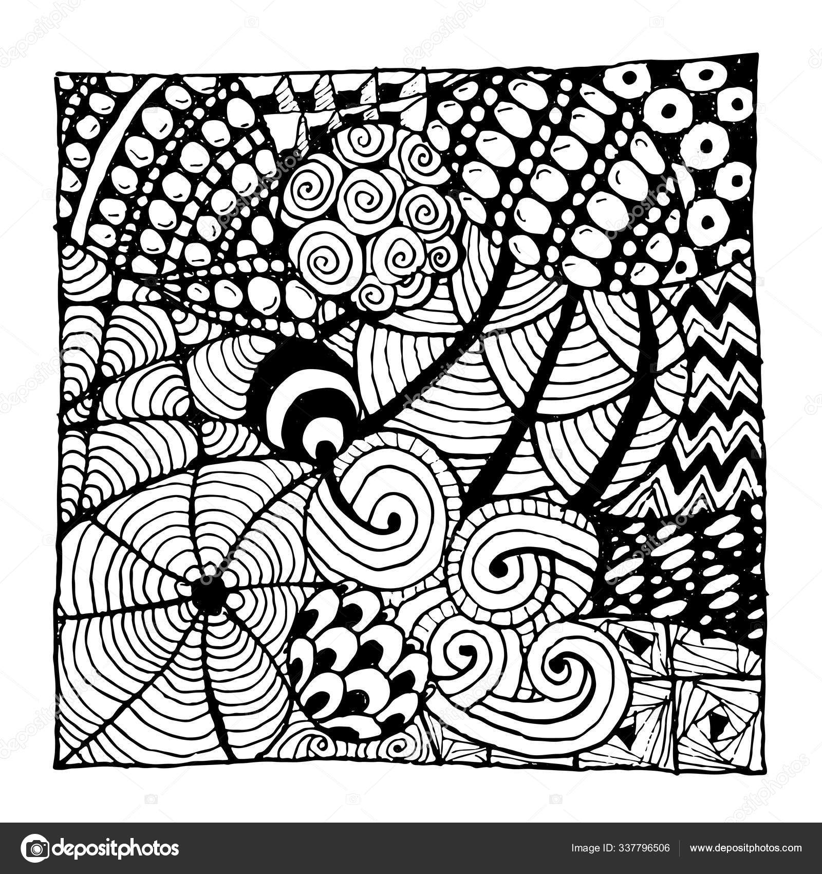 Zentangle ornament, sketch for your design Stock Vector Image by ©Kudryashka 337796506
