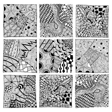 Zentangle süsleme, tasarım için kroki