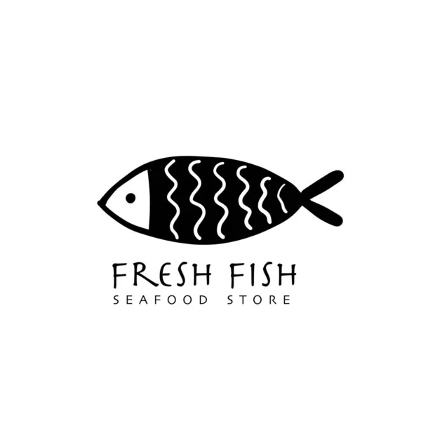 Modelo de logotipo do restaurante Sea Food Design — Vetor de Stock