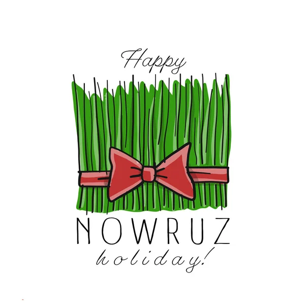 Nowruz holiday. Greeting card for your design — Stock Vector