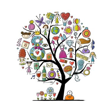 Uluslararası Kadınlar Günü. Kadın erişimine sahip sanat ağacı