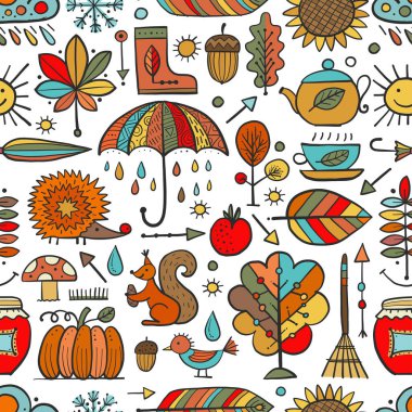 Sonbahar koleksiyonu, tasarımınız için pürüzsüz desen