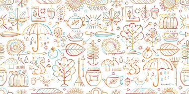 Sonbahar koleksiyonu, tasarımınız için pürüzsüz desen