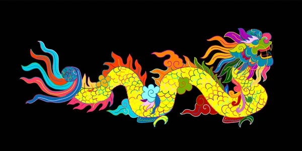 Dragon chinois pour votre design — Image vectorielle