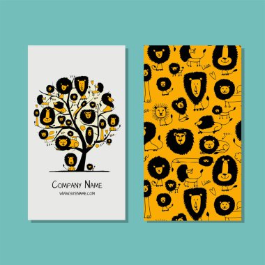 Kartvizit tasarımı, komik aslanlar