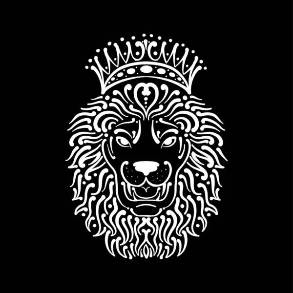 Logo visage de lion, croquis pour votre design — Image vectorielle