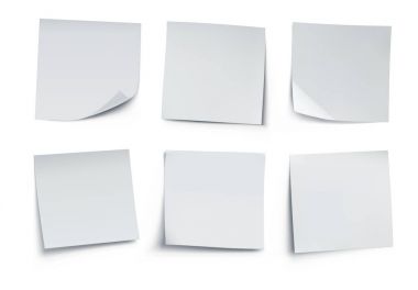 White Post it notes clipart