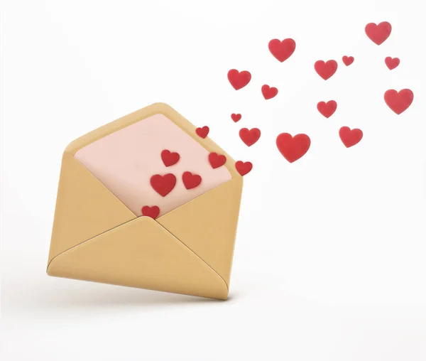 Aşk mektubu kavramı — Stok Vektör
