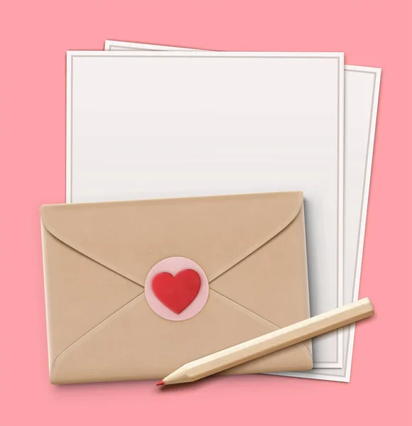 Concept lettre d'amour — Image vectorielle