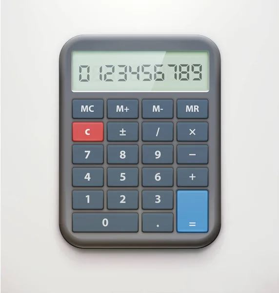 Realistické elektronická kalkulačka — Stockový vektor