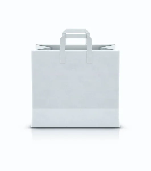 Beyaz alışveriş kağıt çanta — Stok Vektör
