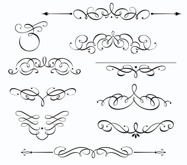 Elementi floreali decorativi — Vettoriale Stock