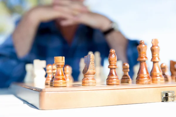 Thinking chess strategy — Stock Photo, Image